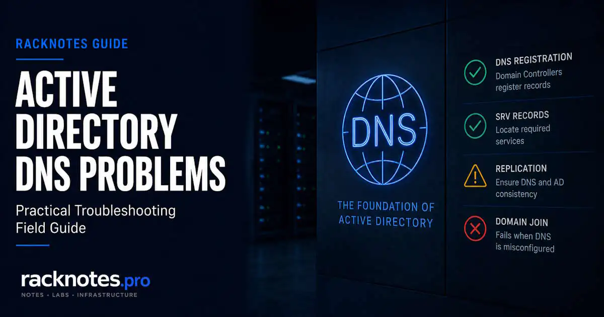 DNS Event Viewer log showing active directory dns problems — NETLOGON and DNS source entries on Windows Server 2025