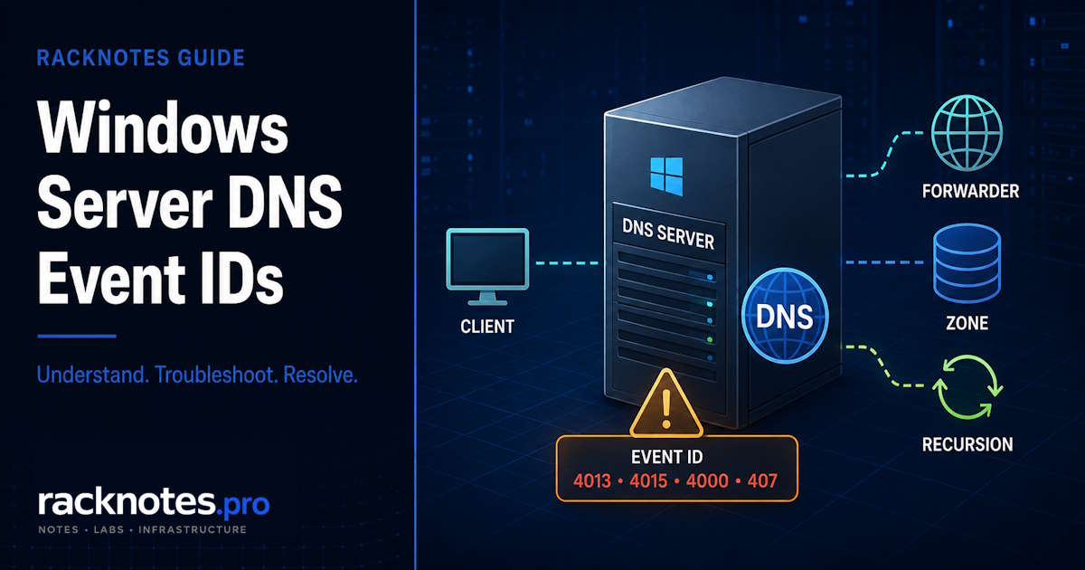windows server dns event ids explained in event viewer