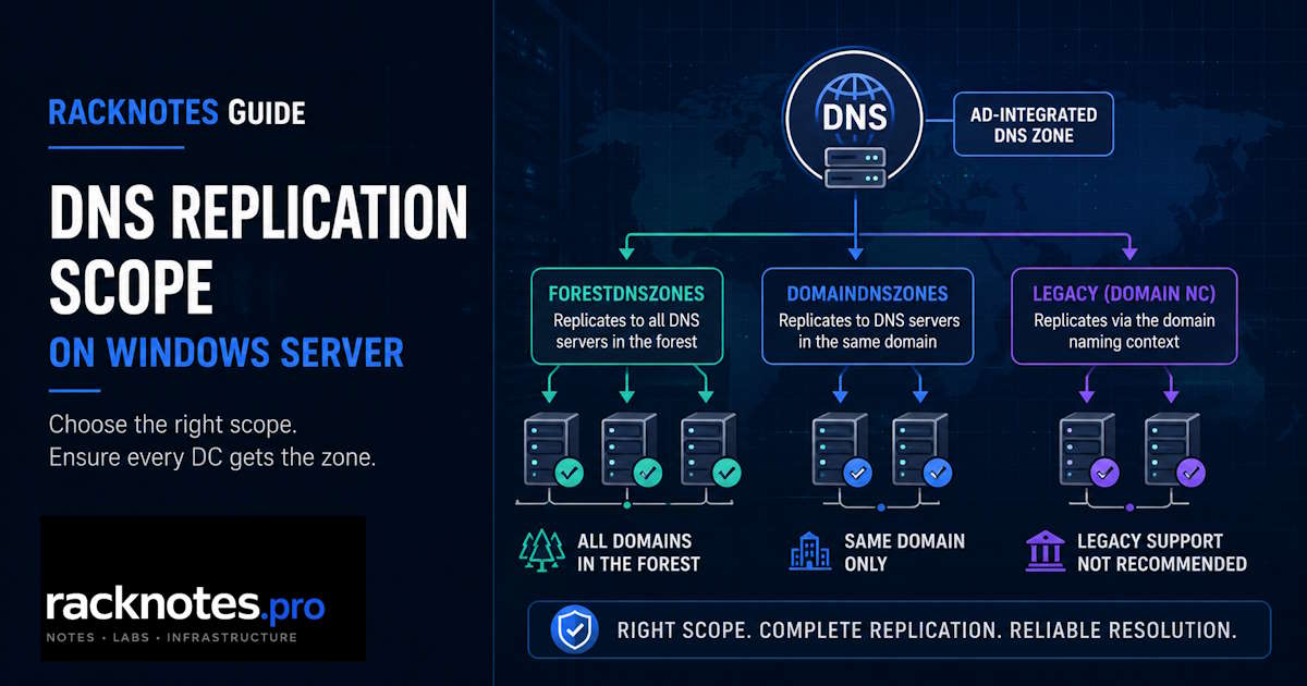 Windows Server DNS Replication Scope: Forest vs Domain