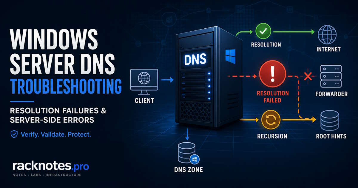 Windows Server DNS troubleshooting