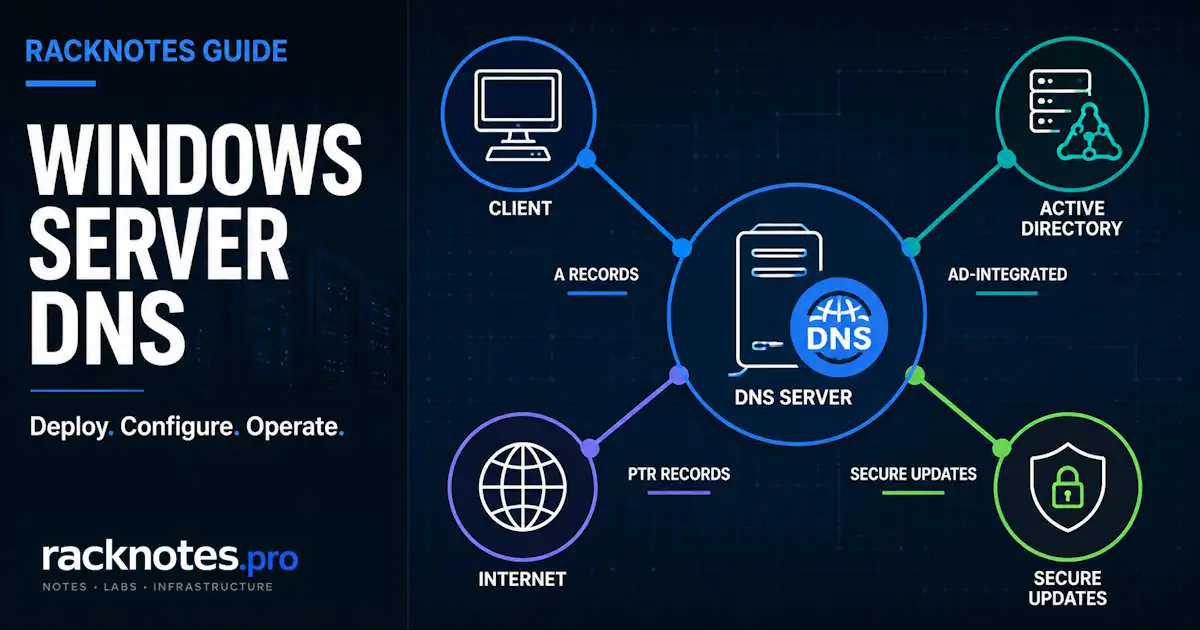 Windows Server DNS zone configuration diagram