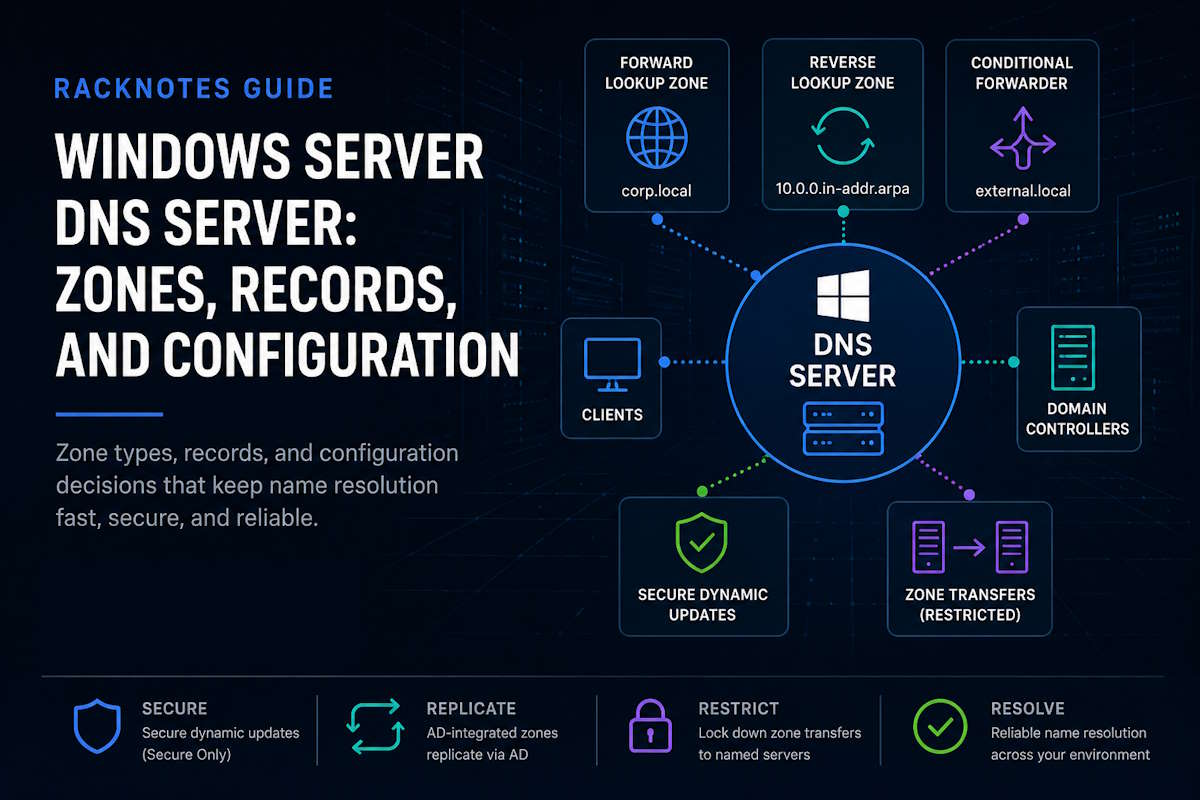 Windows Server troubleshooting guides — event logs, performance, services, storage, and recovery