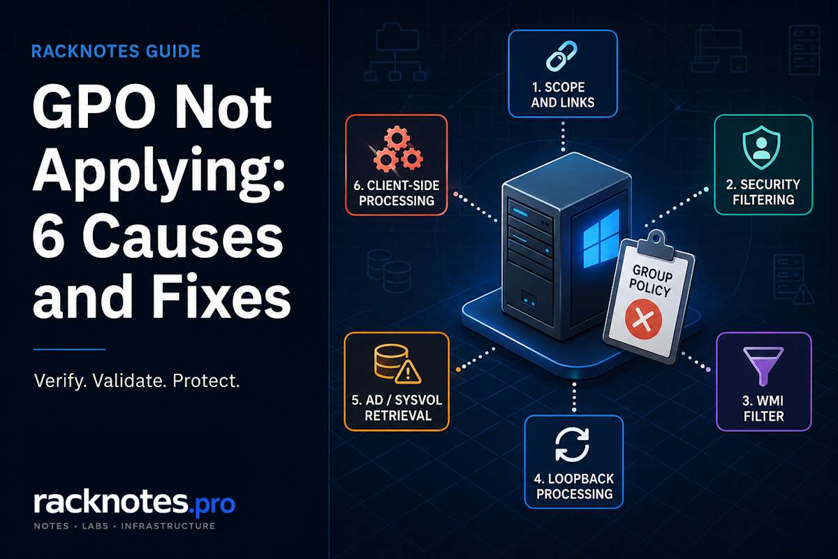 GPO Not Applying troubleshooting flow on Windows Server