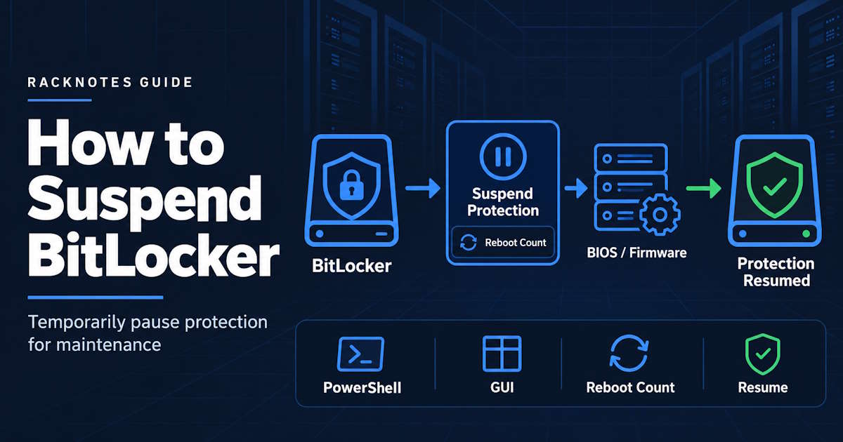 BitLocker suspend and resume workflow with RebootCount branching